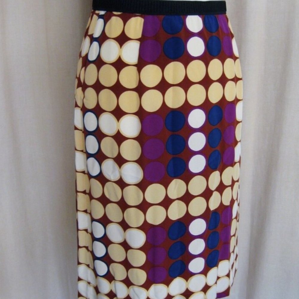 Marni x H&M ladies silk geometric dot pattern skirt size 8